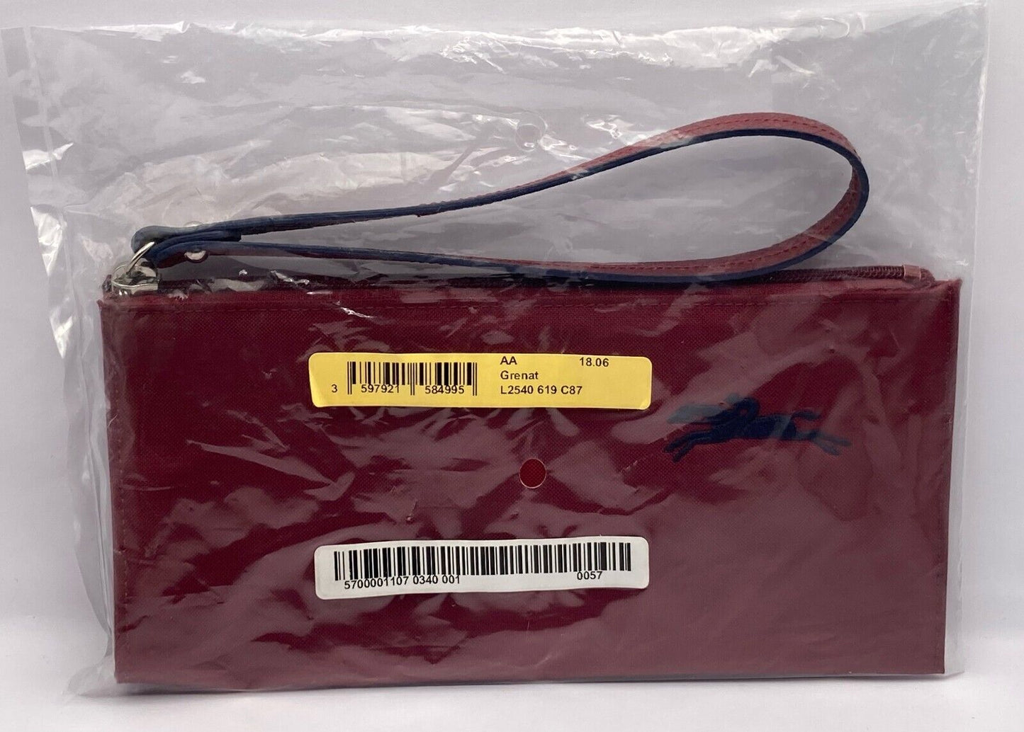 New LONGCHAMP LE PLIAGE CLUB COSMETIC CASE - GRENAT RED