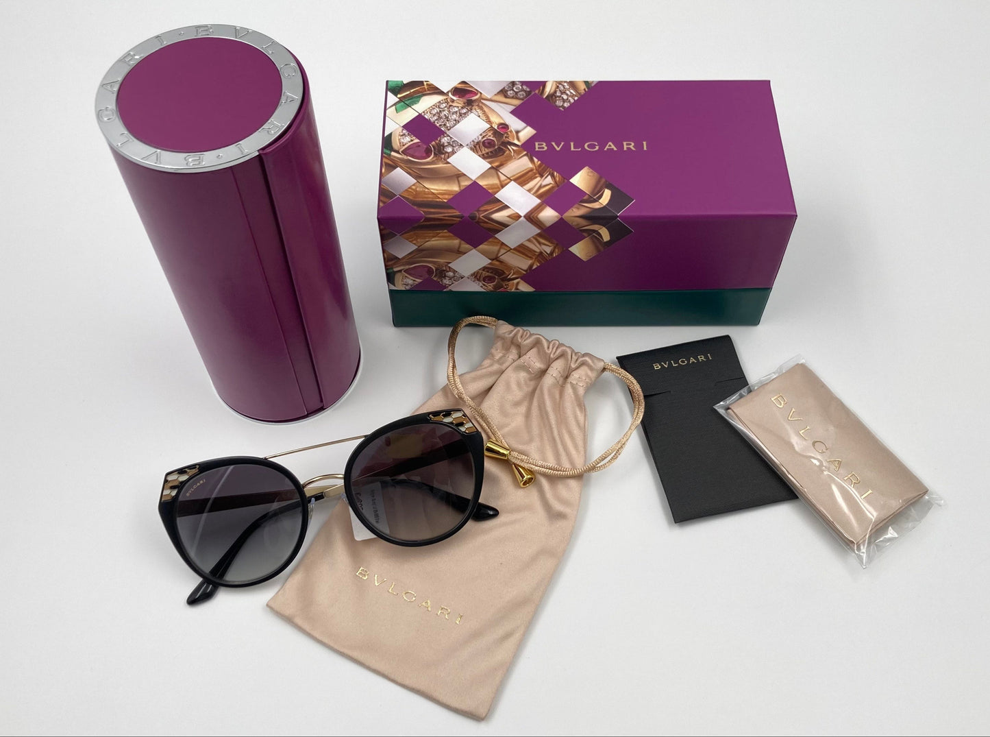 *NEW* BVLGARI SERPENTI SUNGLASSES BV6095 2024/8G - YELLOW GOLD/BLACK