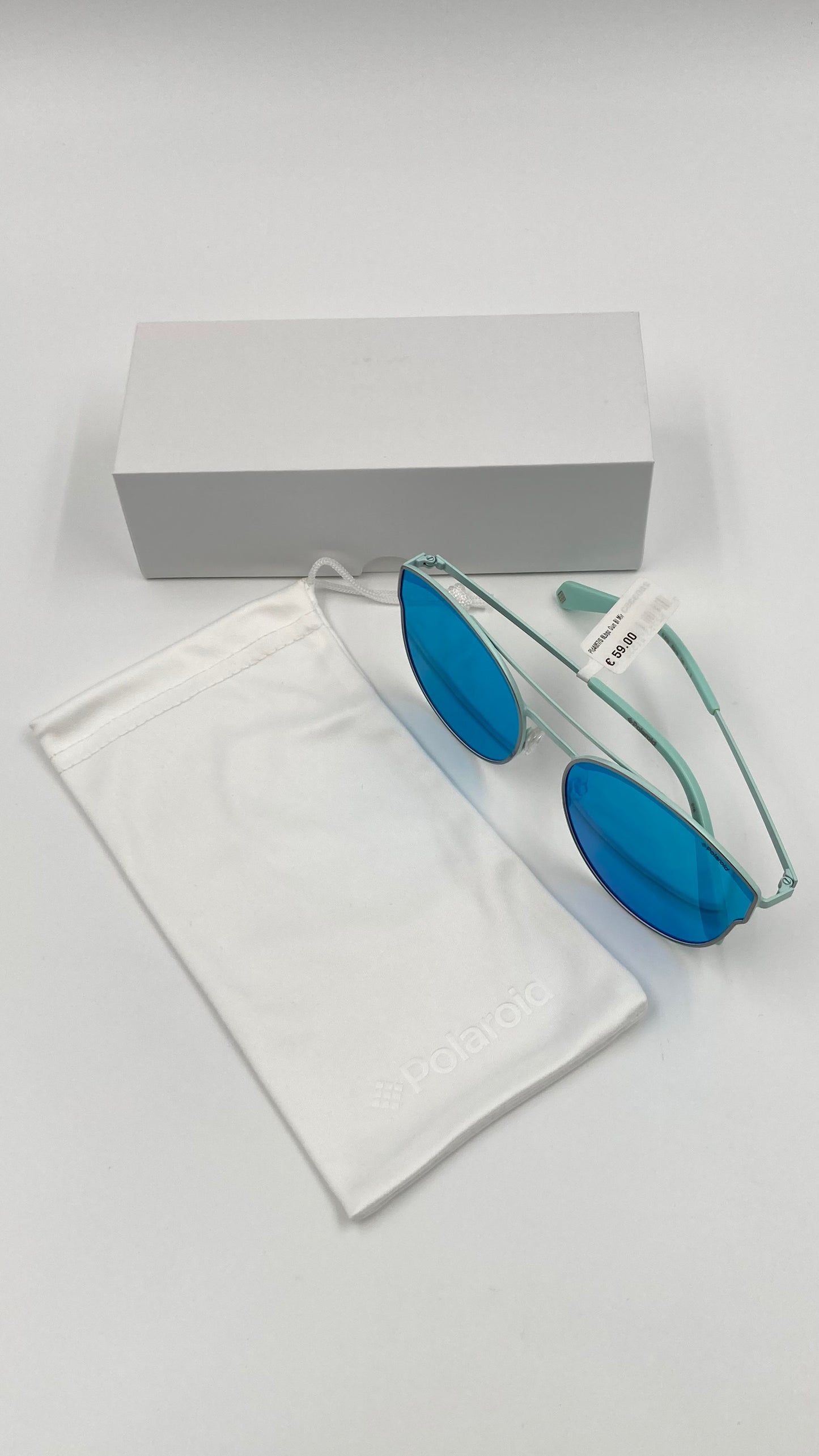 *NEW* POLAROID PLD4057/S - 6LB5X SUNGLASSES - CYAN BLUE MIRROR