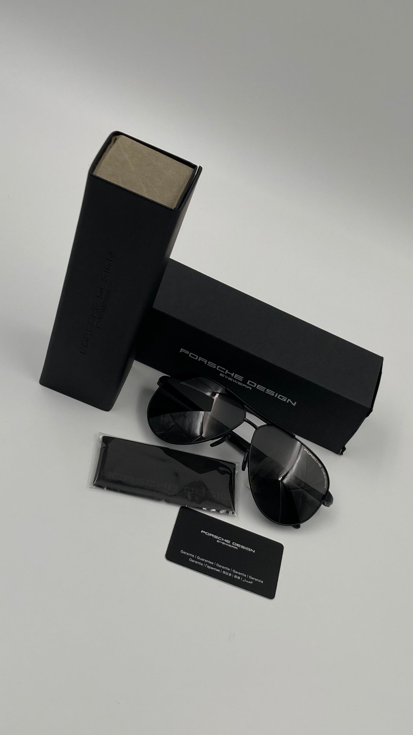 *NEW* PORSCHE DESIGN P8649 A 6210 POLARIZED SUNGLASSES - GREY/BLACK