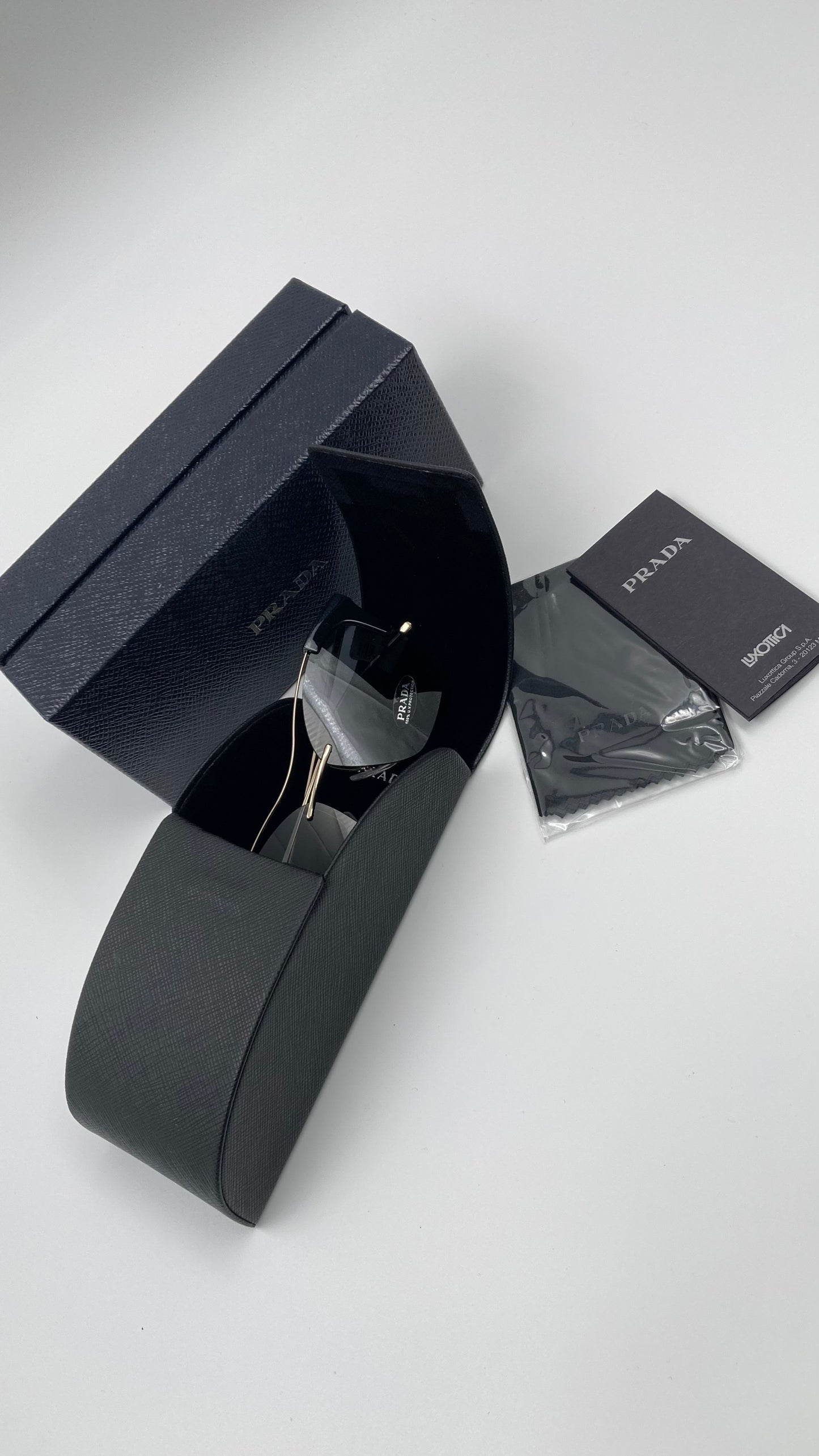 *NEW* PRADA CONCEPTUAL PR 21U KUI5S0 - 57 13 140 SUNGLASSES - PALE GOLD/GREY