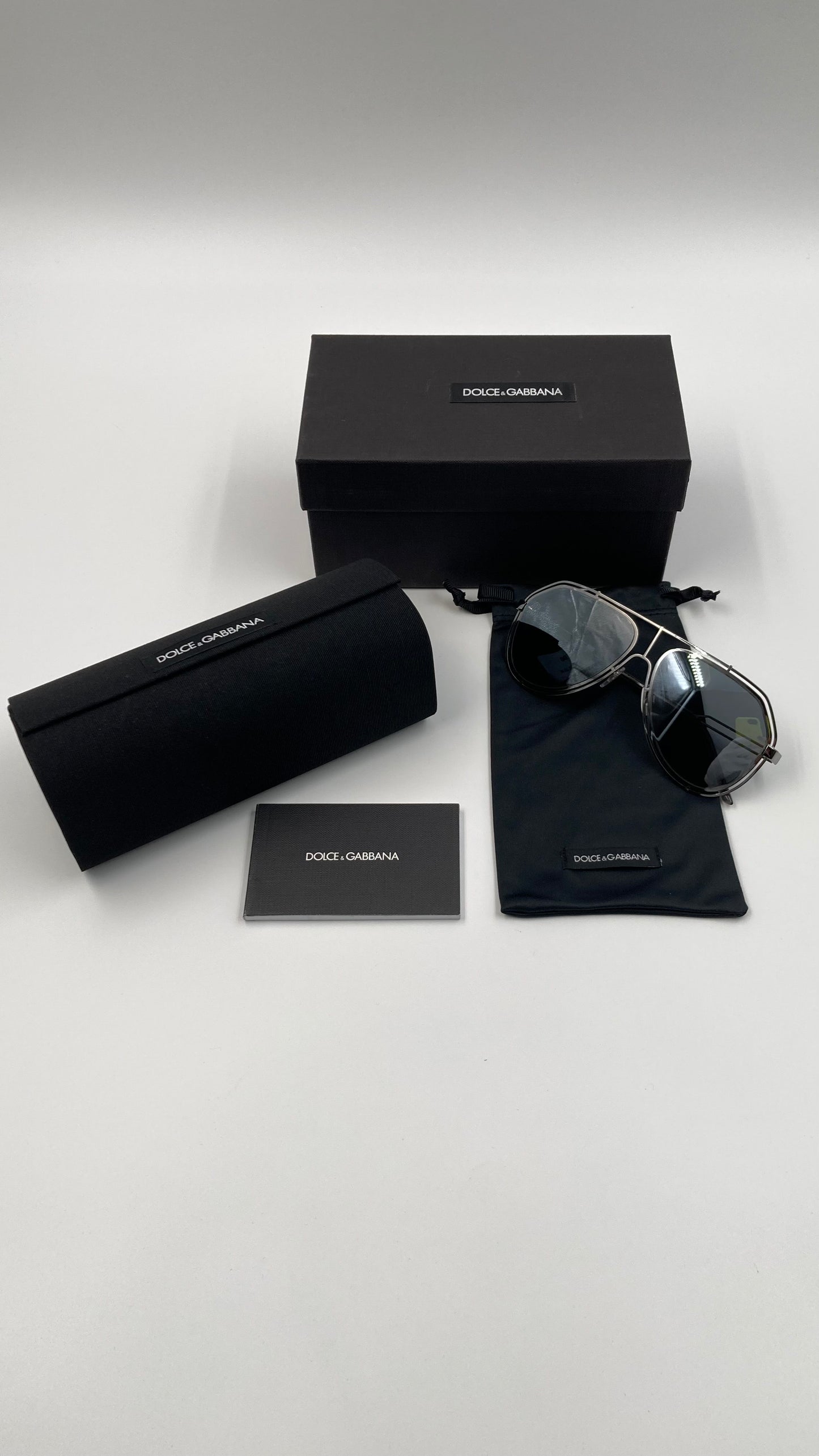 *NEW* DOLCE&GABBANA DG2176 04/6G SUNGLASSES - GUNMETAL/LIGHT GREY MIRROR