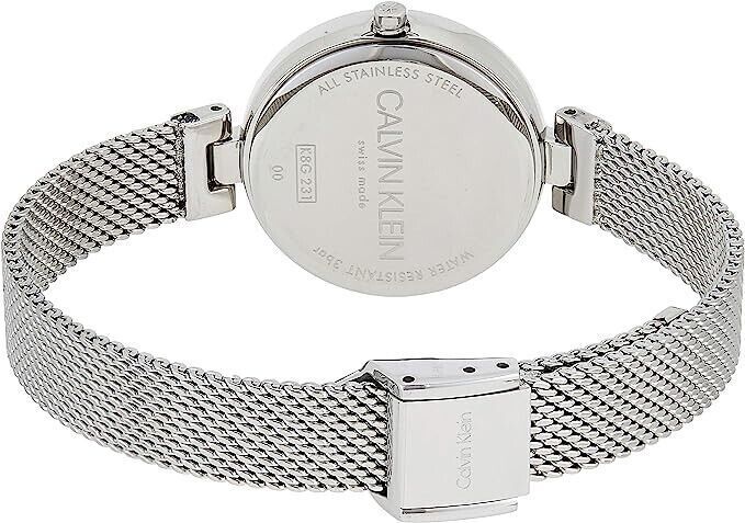 New Swiss Made CALVIN KLEIN Authentic Silver Dial Ladies Quartz Watch