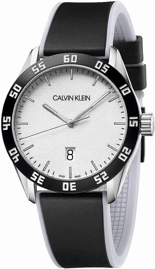 New Swiss Made CALVIN KLEIN Complete Quartz Silver Dial Men's Watch