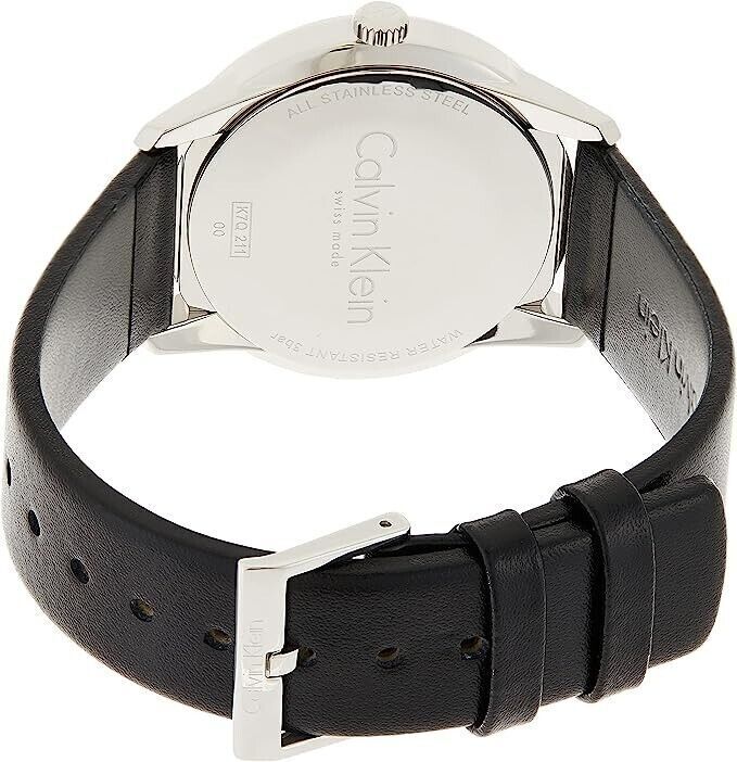 New Swiss Made CALVIN KLEIN Steady Quartz Black Dial Men's Watch