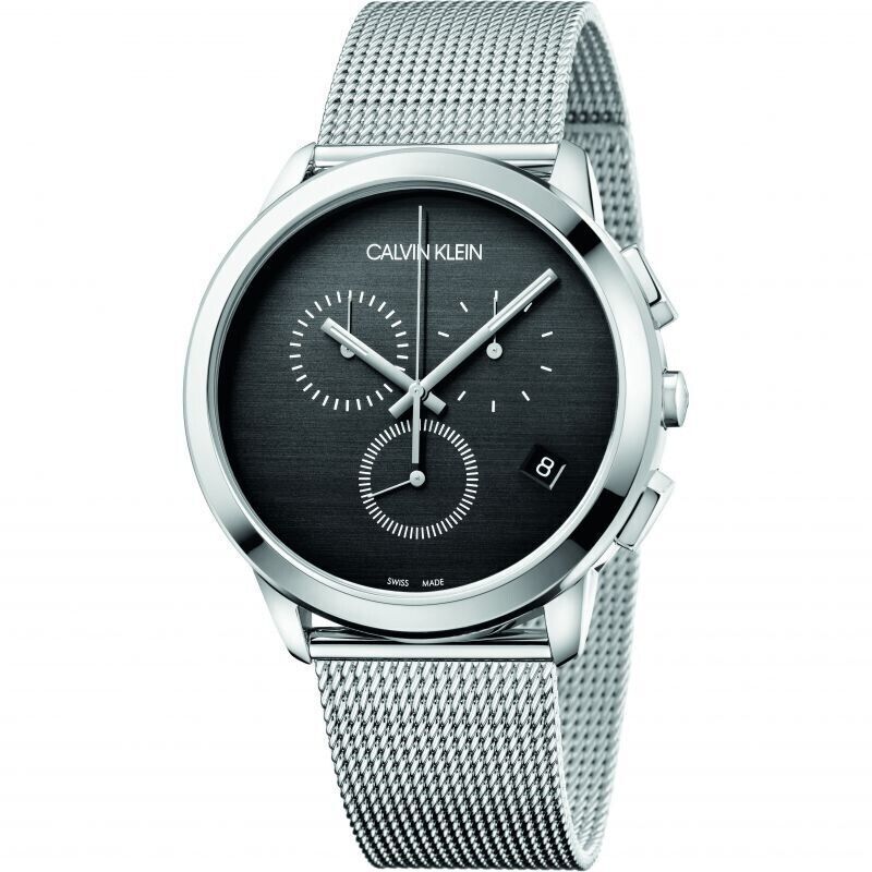 New Swiss Made CALVIN KLEIN Watch Men's Black Dial