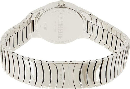 New Swiss Made CALVIN KLEIN Whirl Silver Dial Stainless Steel Ladies Watch