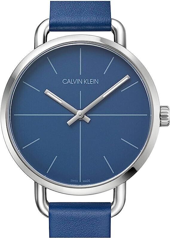 New Swiss Made CALVIN KLEIN Even Quartz Blue Dial Ladies Watch