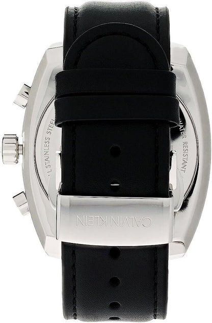 New Swiss Made CALVIN KLEIN Chronograph Quartz Black Dial Men's Watch