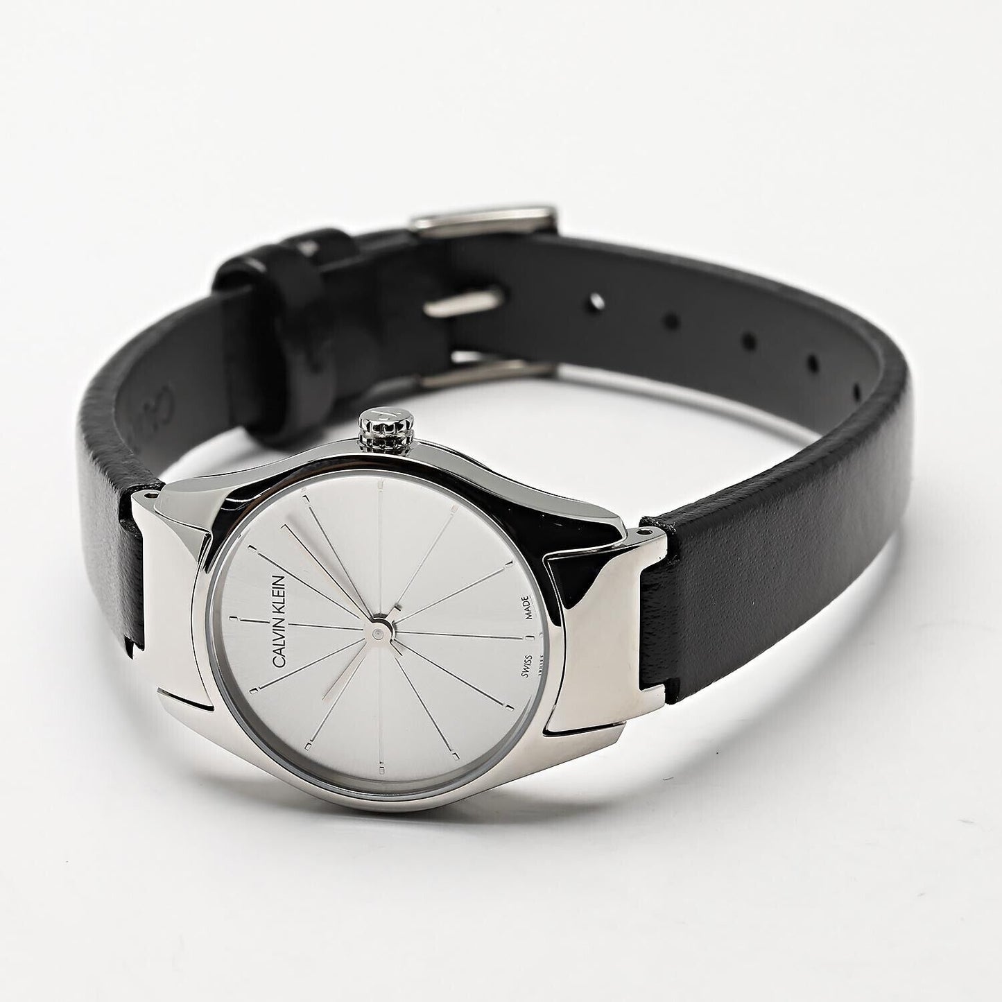 New Swiss Made CALVIN KLEIN Classic Quartz Silver Dial Ladies Watch