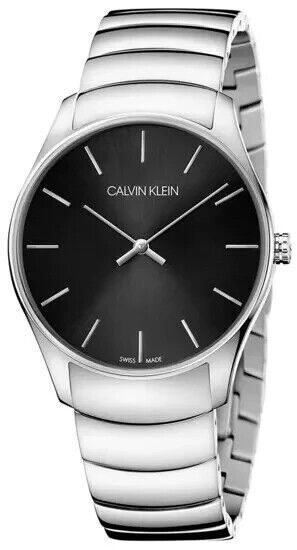 New Swiss Made CALVIN KLEIN Watch Classic Quartz Black Dial Men's Watch