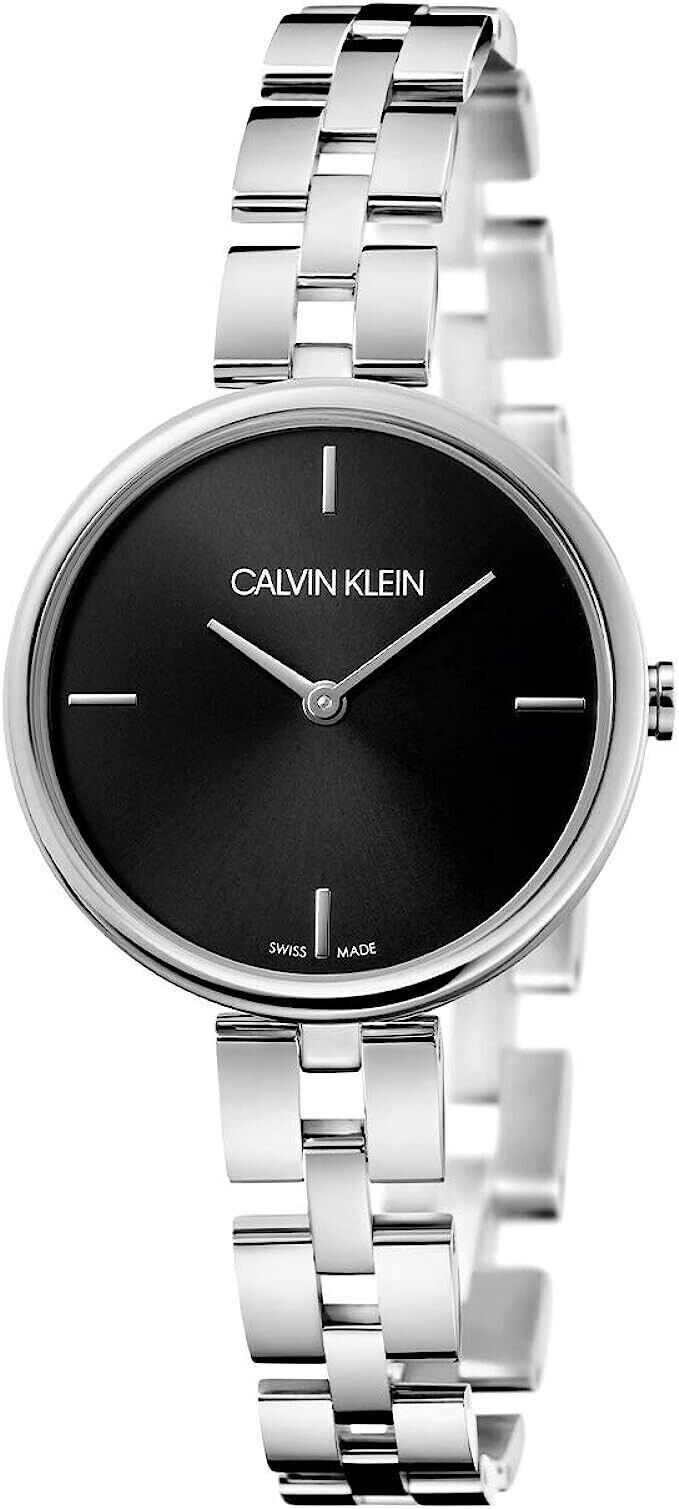 New Swiss Made CALVIN KLEIN Elegance Quartz Black Dial Ladies Watch