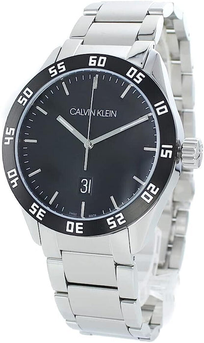 New Swiss Made CALVIN KLEIN Complete Quartz Black Dial Men's Watch