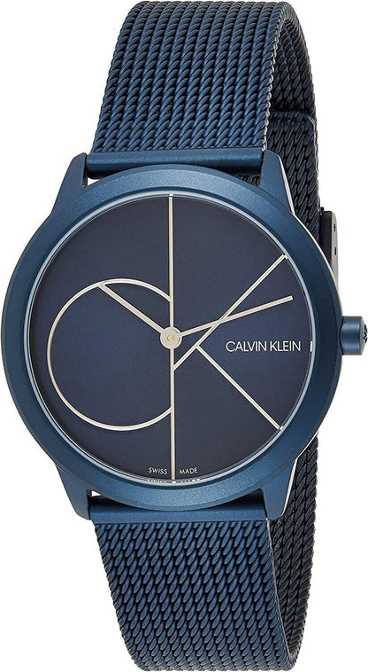 New Swiss Made CALVIN KLEIN Minimal Quartz Blue Dial Ladies Watch