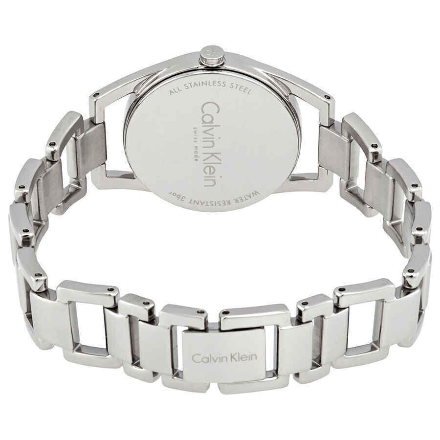 New Swiss Made CALVIN KLEIN Dainty Diamonds Silver Dial Ladies Watch