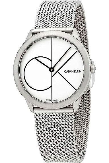 New Swiss Made CALVIN KLEIN Minimal White Dial Ladies Quartz Watch