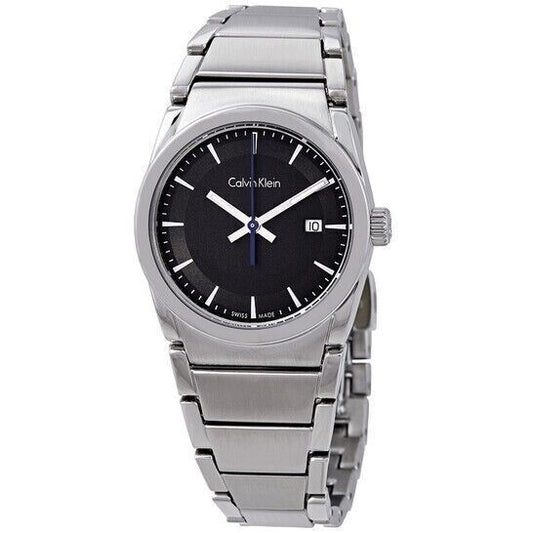 New Swiss Made CALVIN KLEIN Step Black Dial Ladies Watch