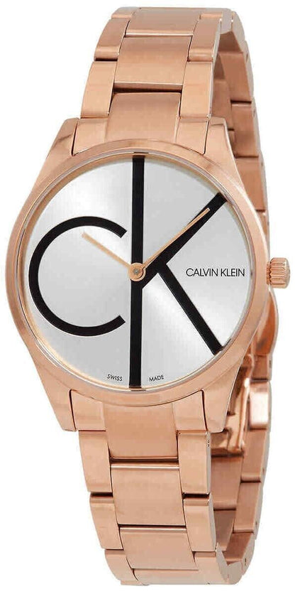 New Swiss Made CALVIN KLEIN Quartz Silver Dial Ladies Watch