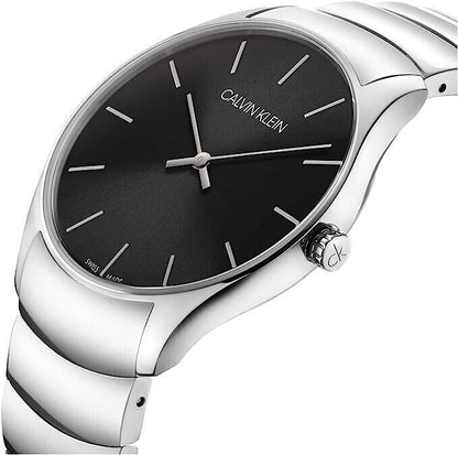 New Swiss Made CALVIN KLEIN Watch Classic Quartz Black Dial Men's Watch