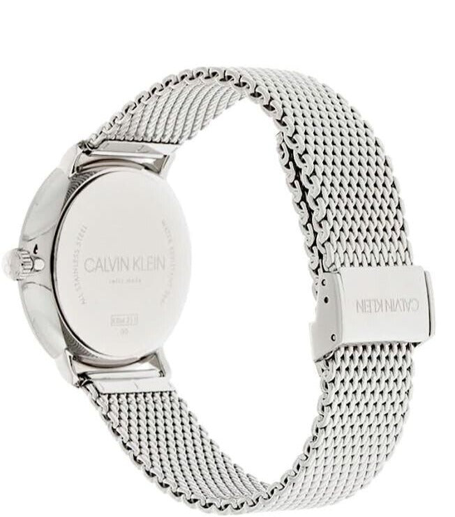 New Swiss Made CALVIN KLEIN High Noon Quartz Silver Dial Men's Watch