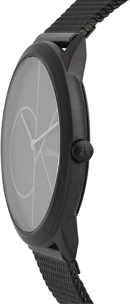 New Swiss Made CALVIN KLEIN Minimal Quartz Black Dial Men's Watch