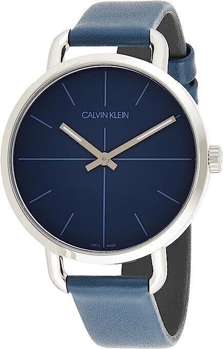 New Swiss Made CALVIN KLEIN Even Quartz Blue Dial Ladies Watch