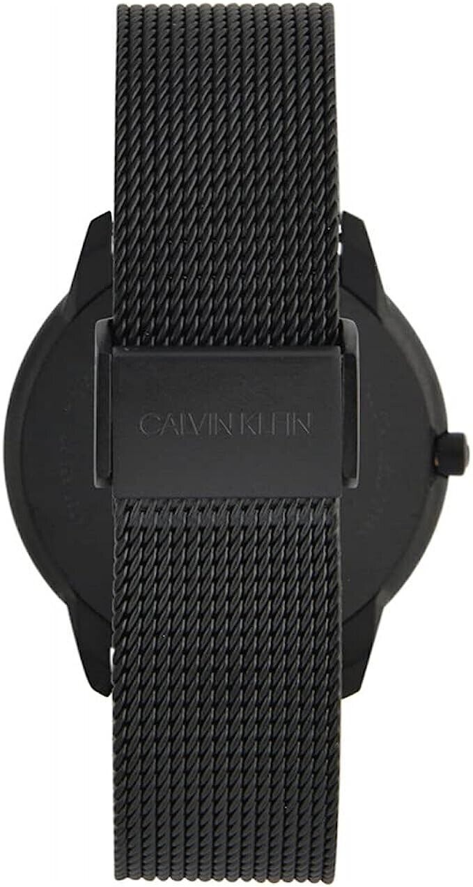 New Swiss Made CALVIN KLEIN Minimal Quartz Black Dial Men's Watch