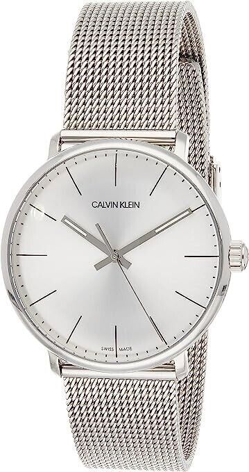 New Swiss Made CALVIN KLEIN High Noon Quartz Silver Dial Men's Watch