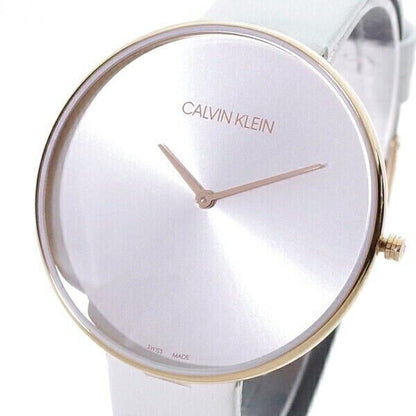 New Swiss Made CALVIN KLEIN Full Moon Quartz Silver Dial Ladies Watch