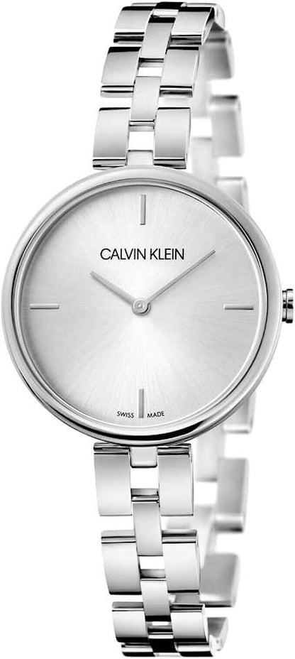 New Swiss Made CALVIN KLEIN Elegance Quartz Silver Dial Ladies Watch