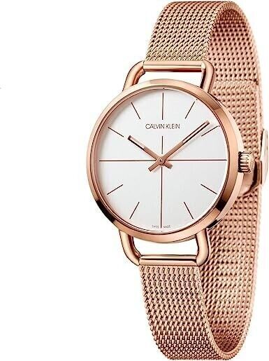 New Swiss Made CALVIN KLEIN Even Quartz White Dial Ladies Watch