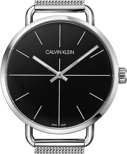 New Swiss Made CALVIN KLEIN Even Quartz Black Dial Ladies Watch