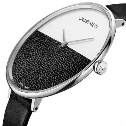 New Swiss Made CALVIN KLEIN Rise Quartz Silver and Black Dial Ladies Watch