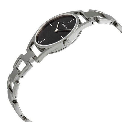 New Swiss Made CALVIN KLEIN Dainty Quartz Black Dial Ladies Watch