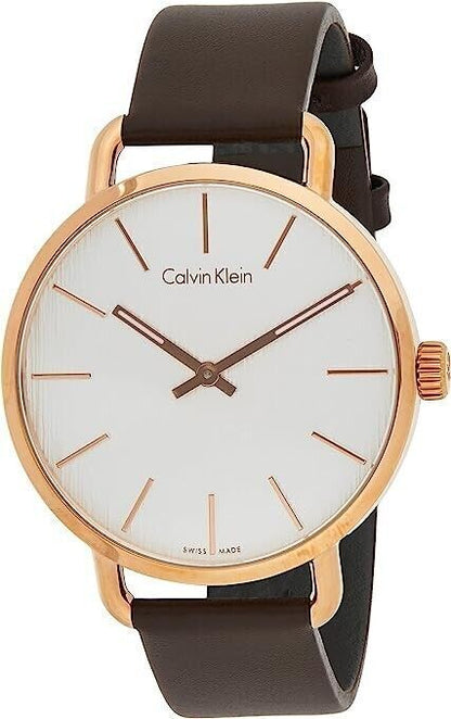 New Swiss Made CALVIN KLEIN Even Quartz Black Dial Men's Watch