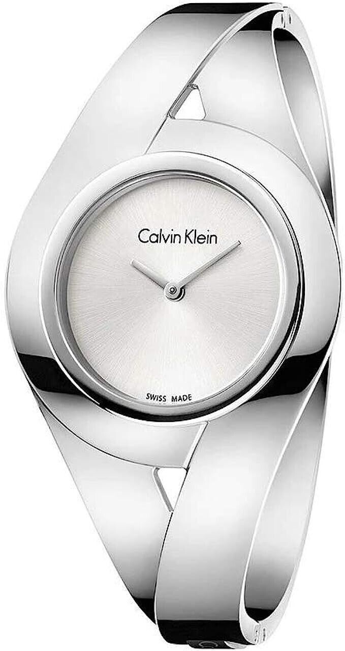 New Swiss Made CALVIN KLEIN Sensual Silver Dial Small Ladies Quartz Watch