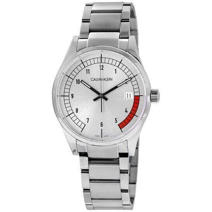 New Swiss Made CALVIN KLEIN Completion Quartz Silver Dial Men'sWatch