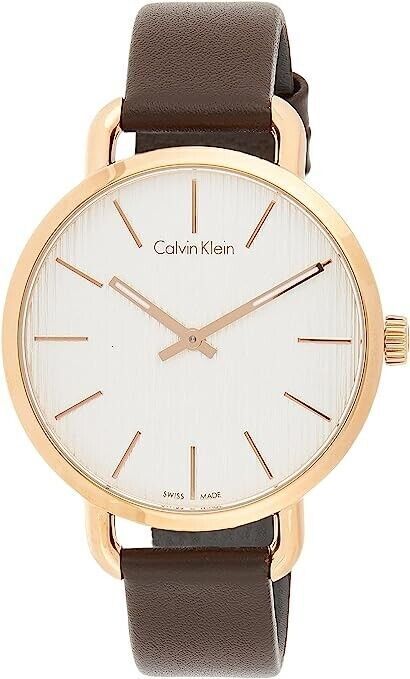 New Swiss Made CALVIN KLEIN Even Quartz Silver Dial Ladies Watch