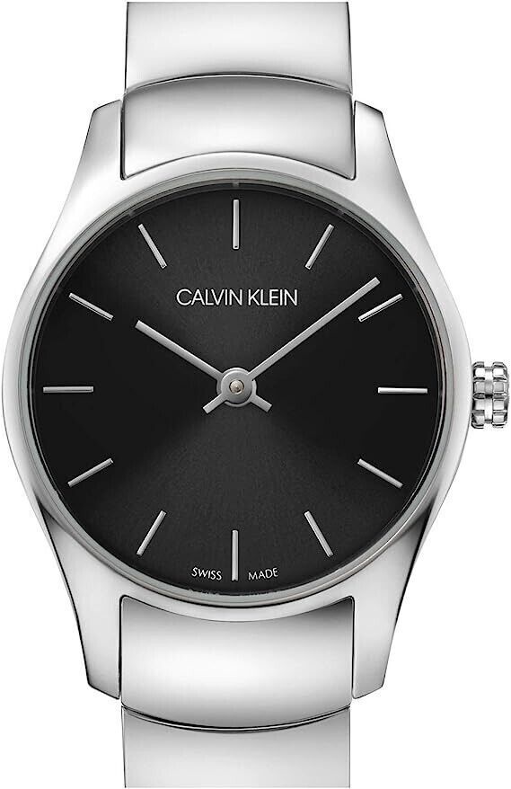 New Swiss Made CALVIN KLEIN Classic Quartz Black Dial Ladies Watch