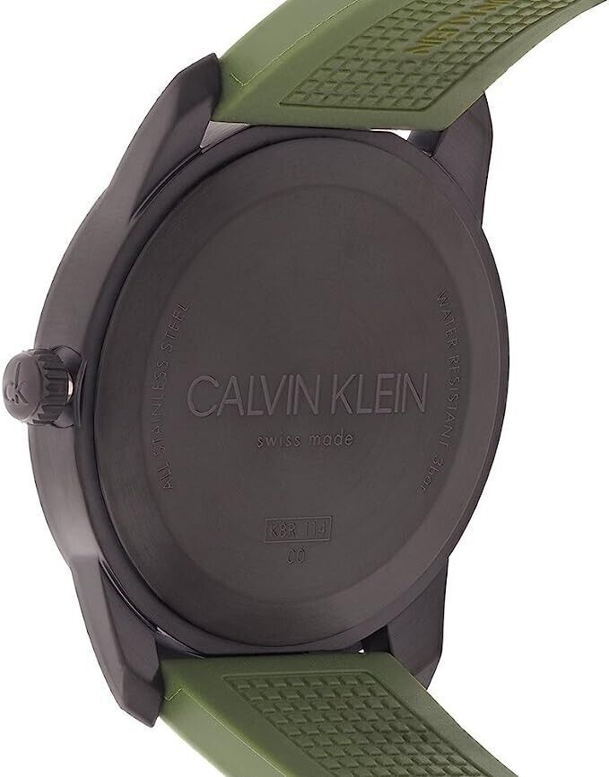 New Swiss Made CALVIN KLEIN Evidence Quartz Green Dial Men's Watch