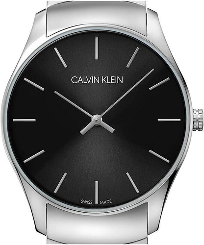 New Swiss Made CALVIN KLEIN Watch Classic Quartz Black Dial Men's Watch