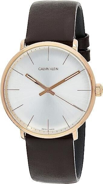 New Swiss Made CALVIN KLEIN High Noon Quartz Silver Dial Men's Watch