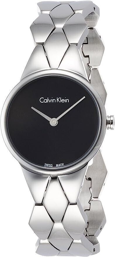 New Swiss Made CALVIN KLEIN Snake Black Dial Ladies Watch