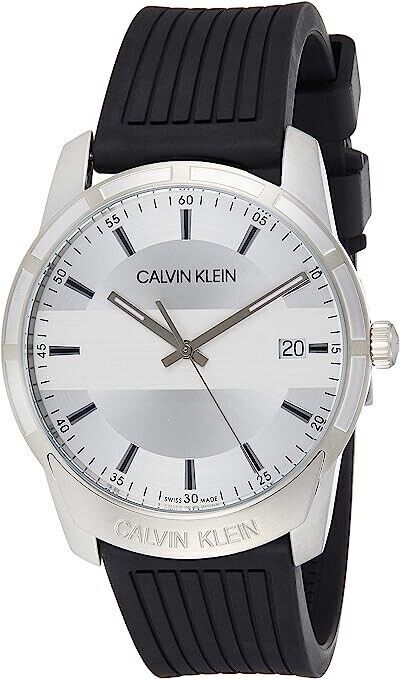 New Swiss Made CALVIN KLEIN Evidence Quartz Silver Dial Men's Watch