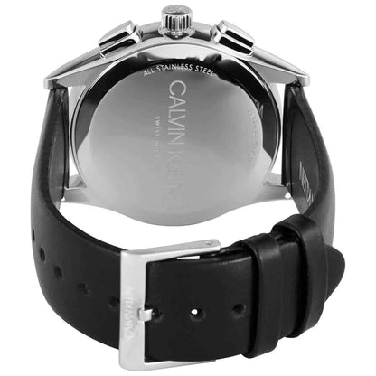 New Swiss Made CALVIN KLEIN Completion Chronograph Quartz Silver Dial Mens Watch