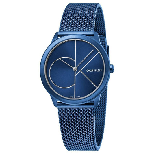 New Swiss Made CALVIN KLEIN Minimal Quartz Blue Dial Ladies Watch