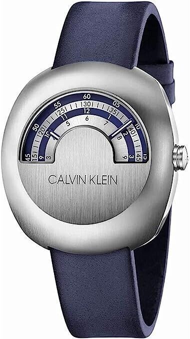 New Swiss Made CALVIN KLEIN Glimpse Quartz Silver Dial Men's Watch