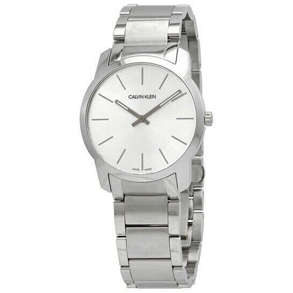 New Swiss Made CALVIN KLEIN City Extension Quartz Silver Dial Unisex Watch