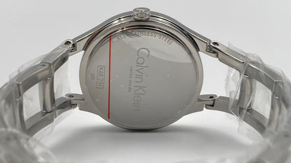 New Swiss Made CALVIN KLEIN Class Silver Dial Stainless Steel Ladies Watch