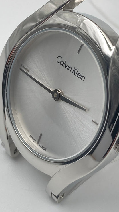 New Swiss Made CALVIN KLEIN Class Silver Dial Stainless Steel Ladies Watch
